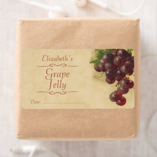 Étiquette de canne à raisins (En situation)