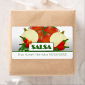 Étiquette de canne à salsa chaude (En situation)