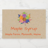 Étiquette de canne au sirop d'érable (Étiquettes simples)