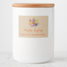 Étiquette de canne au sirop d'érable