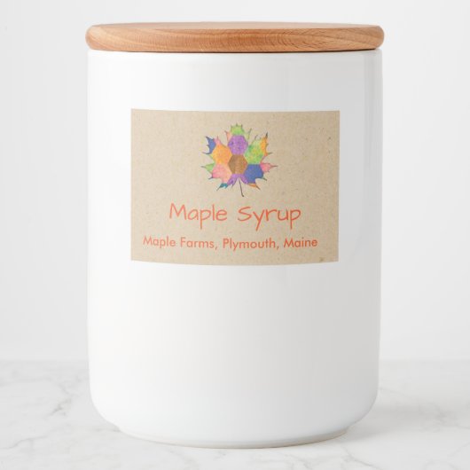 Étiquette de canne au sirop d'érable (Devant)