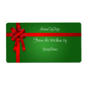 Étiquette de canne cadeau de Noël (Devant)