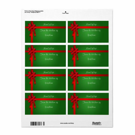 Étiquette de canne cadeau de Noël (Feuille entière)