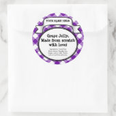 Étiquette de canne/carénage personnalisé, En vichy (Sac)