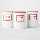 Étiquette de canne de confiture de fraises (Bouteilles)