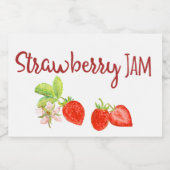 Étiquette de canne de confiture de fraises (Étiquettes simples)