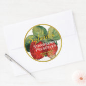 Étiquette de canne de purée de fraises (Enveloppe)