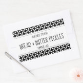 Étiquette de canne noir et blanc moderne (Enveloppe)