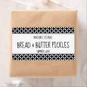 Étiquette de canne noir et blanc moderne (En situation)