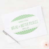 Étiquette de canne vert et blanc de Sage moderne (Enveloppe)