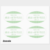 Étiquette de canne vert et blanc de Sage moderne (Feuille)