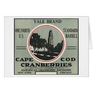 Étiquette de canneberge de marque de Cape Cod Yale