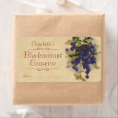 Étiquette de canning de cassis (En situation)