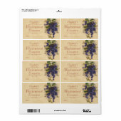 Étiquette de canning de cassis (Feuille entière)