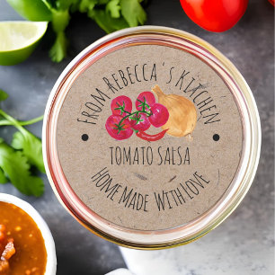 Étiquette de cantine de salsa maison personnalisée