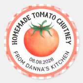 Étiquette de cantine de tomate fait maison avec to (Devant)