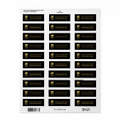 Étiquette de capuchon de remise des diplômes Noir (Feuille entière)