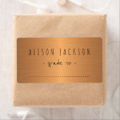 Étiquette de carnets en cuivre à gradient métalliq (En situation)