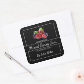 Étiquette de Carré de confiture de Berry Mixte Mai (Enveloppe)