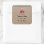 Étiquette de Carré de confiture de cerisier Kraft (Sac)