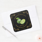 Étiquette de Carré de confiture de chaux vintage (Enveloppe)