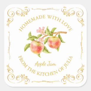 Étiquette de Carré de confiture de pomme maison vi