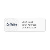 Étiquette de carte crochet bleu marine (Devant)