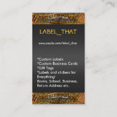Étiquette de carte de visite_Celui privé (Dos)