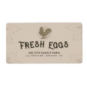 Étiquette de carton de script décoratif rustique (Devant)