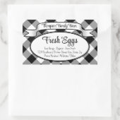 Étiquette de carton d'oeuf de ferme personnalisé E (Sac)