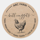 étiquette de carton d'œuf Rustic Butt nuggets (Devant)