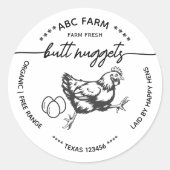 étiquette de carton d'œufs Funny Butt nuggets (Devant)