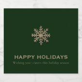 Étiquette de champagne de vacances Snowflake (Étiquettes simples)