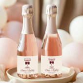 Étiquette de champagne miniature pour enterrement