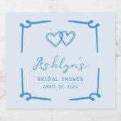 Étiquette de Champagne pour une Baby Shower de mar (Étiquettes simples)