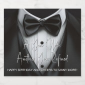Étiquette de champagne Tuxedo Homme pour anniversa (Étiquettes simples)