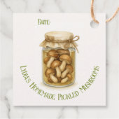 Étiquette de champignons marinés maison à date per (Dos)