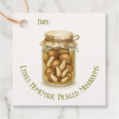 Étiquette de champignons marinés maison à date per (Devant)