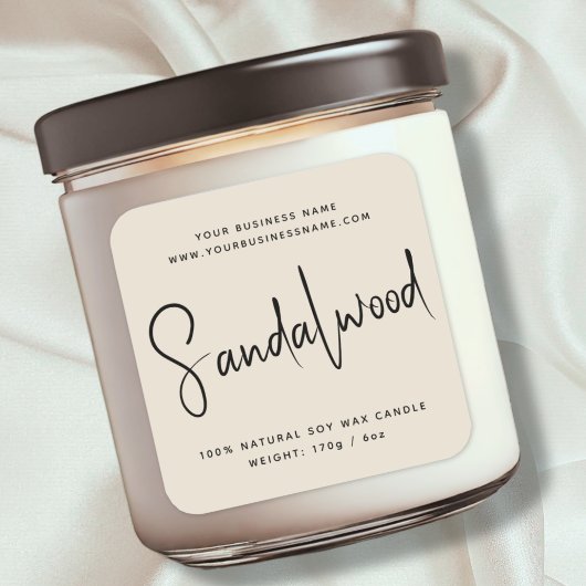 Étiquette de chandelle de cosmétique de script mod