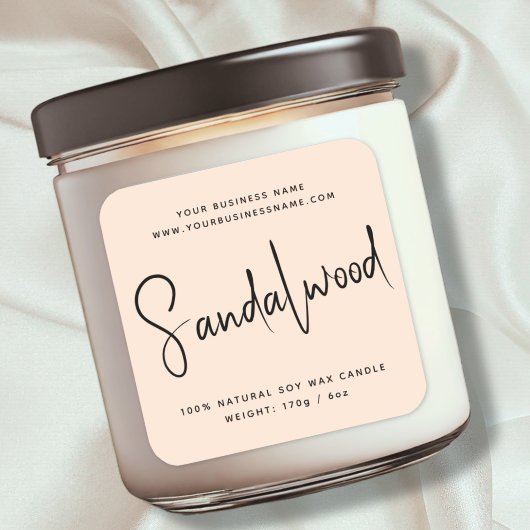 Étiquette de chandelle de cosmétique de script mod