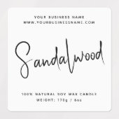 Étiquette de chandelle de cosmétique de script mod (Design 1)