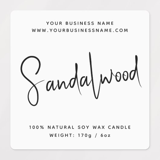 Étiquette de chandelle de cosmétique de script mod (Design 2)