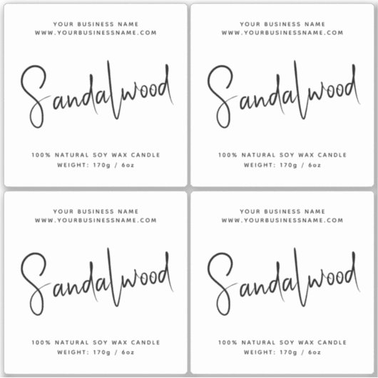 Étiquette de chandelle de cosmétique de script mod (Devant)