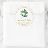 Étiquette de chandelle de menthe poivrée maison en (Sac)