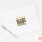 Étiquette de chandelle de soja à script brillant m (Enveloppe)