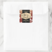 Étiquette de chandelle de soja élégant moderne (Sac)