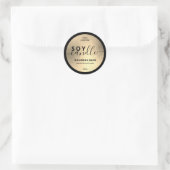 Étiquette de chandelle en or noir de luxe (Sac)