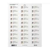 Étiquette de chat Birman mignon (Feuille entière)