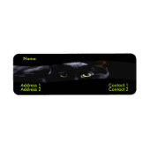 Étiquette de chat noir (Devant)