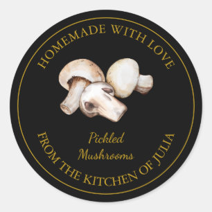 Étiquette de chiche à champignons maison d'or No